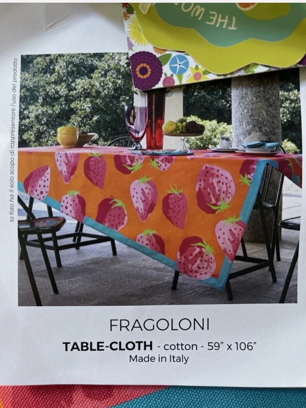 NWT Set of Gabel Americano Fragoloni table linens by Ken Scott Strawberry Design